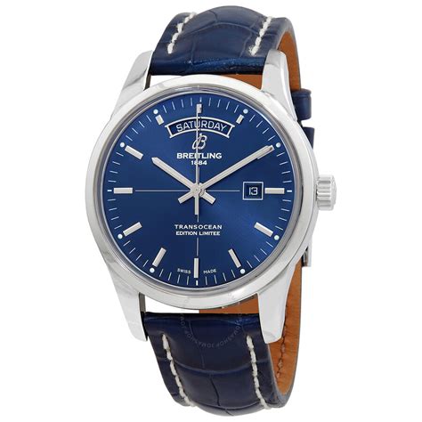 breitling transocean day date blue - v7f|breitling transocean gmt.